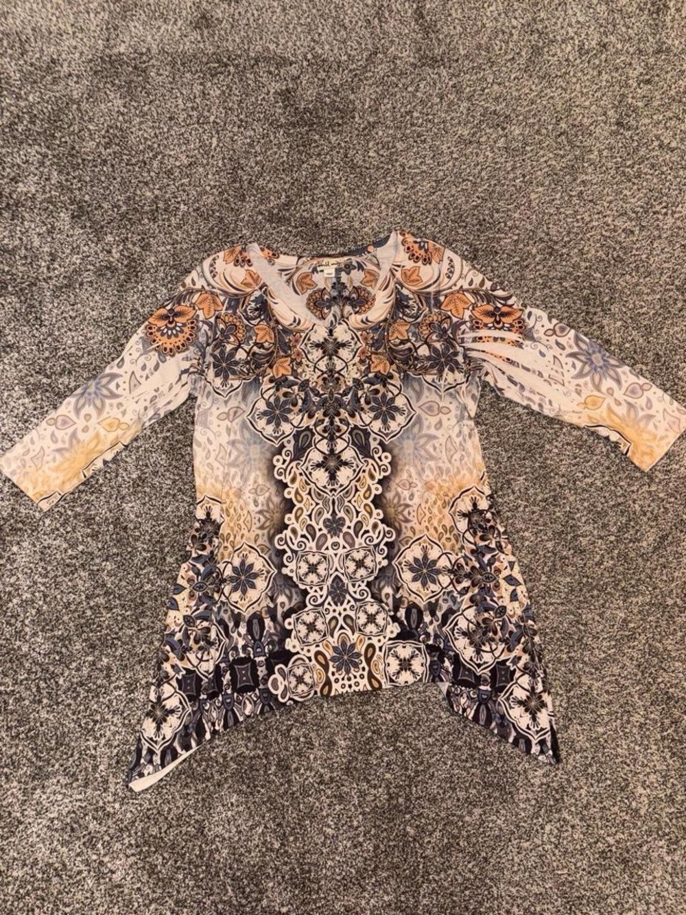 Y2K grunge boho top with sequins